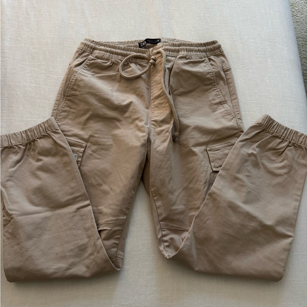 Zara Men's Tan Cargo Pants